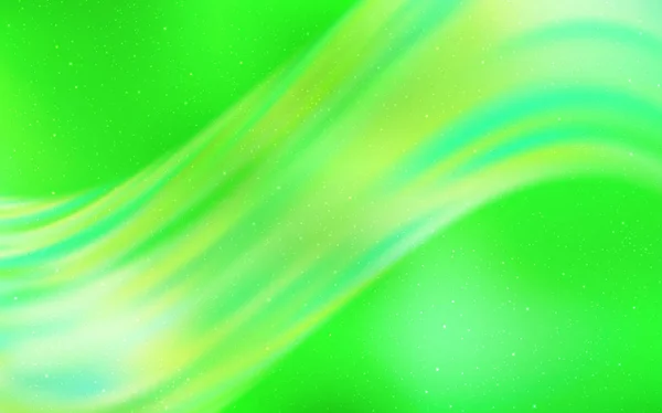 Ελαφρύ πράσινο διάνυσμα υφή με αστέρια του γαλαξία. — Διανυσματικό Αρχείο