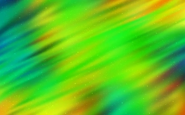 Vert clair, texture vectorielle jaune avec étoiles laiteuses . — Image vectorielle