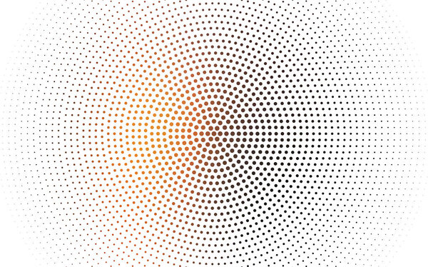 Dark Orange vector  background with bubbles.