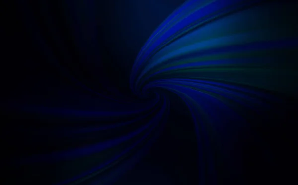 Tmavě modrá vektorová textura s křivými liniemi. — Stockový vektor