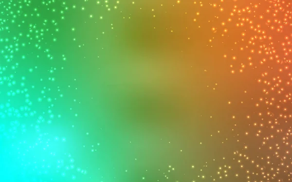 浅绿色, 黄色矢量图案与夜空的星星. — 图库矢量图片