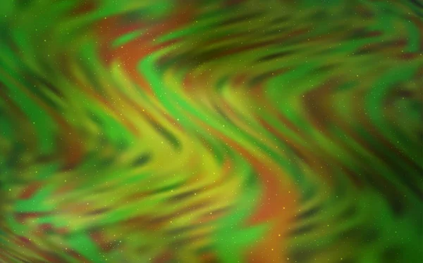 Ελαφρύ πράσινο διάνυσμα μοτίβο με νυχτερινό ουρανό αστεριών. — Διανυσματικό Αρχείο
