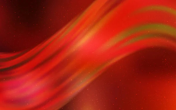 Rojo claro, diseño de vector amarillo con estrellas cósmicas . — Archivo Imágenes Vectoriales