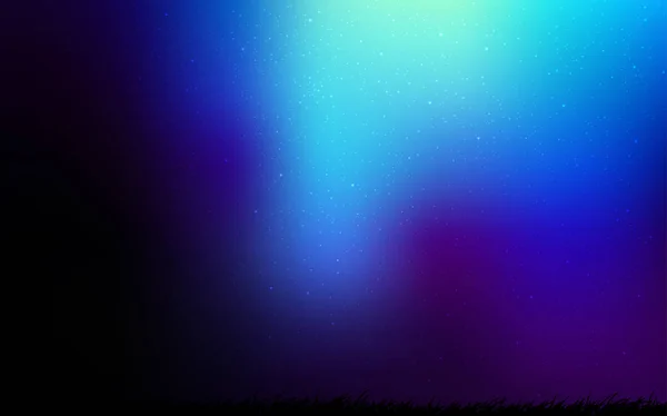 Fondo vector azul oscuro con estrellas de galaxias . — Vector de stock