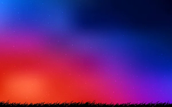 Bleu clair, motif vectoriel rouge avec étoiles du ciel nocturne . — Image vectorielle