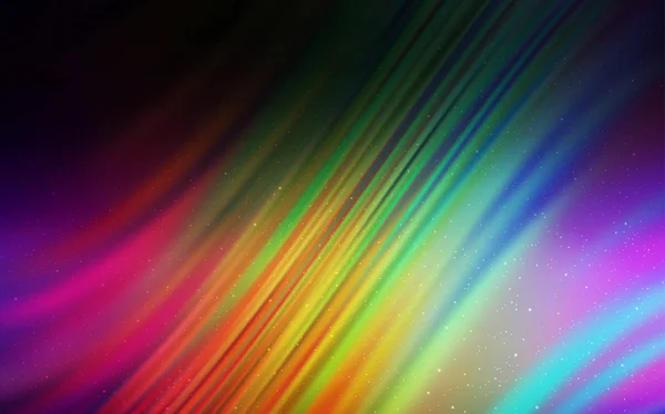 Fond vectoriel multicolore foncé avec étoiles de galaxie . — Image vectorielle