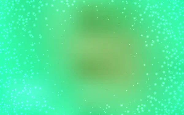 Licht groen vector sjabloon met ruimte sterren. — Stockvector