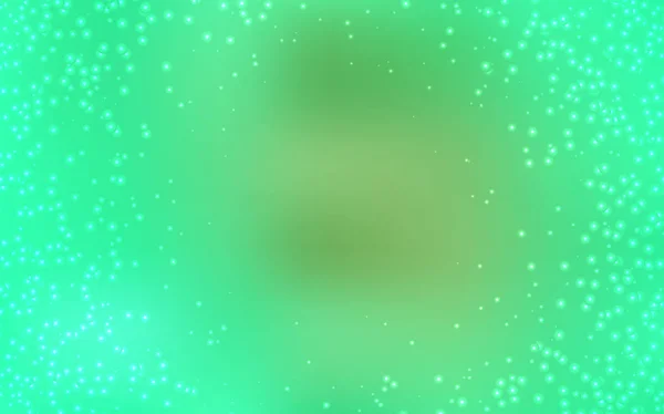 Plantilla vectorial Light Green con estrellas espaciales . — Vector de stock