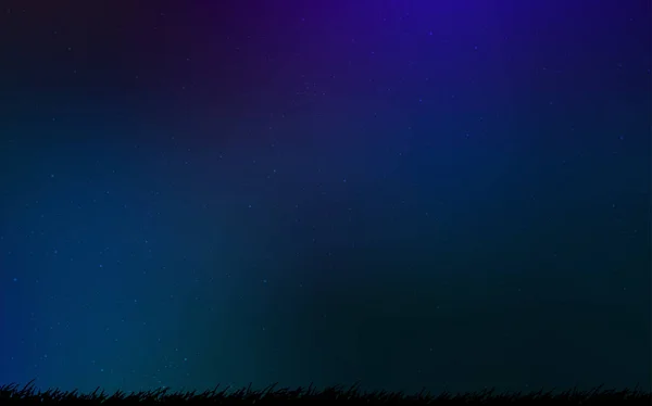 Plantilla vectorial azul oscuro con estrellas espaciales . — Vector de stock