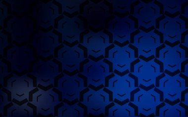 Eğri çizgileri olan koyu mavi vektör arkaplanı.