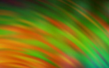 Koyu yeşil, sarı çizgili vektör arkaplanı.