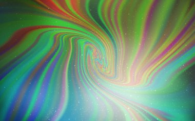 Açık mavi, gece gökyüzü yıldızlar ile yeşil vektör deseni.