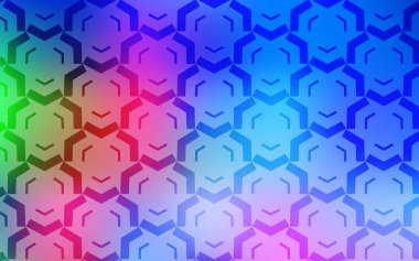 Kavisli çizgilerle açık çok renkli vektör dokusu.