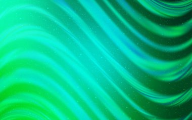 Işık yeşil vektör arka plan gökada yıldız ile.