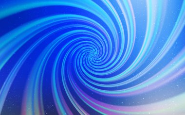 Açık mavi, galaksi yıldızları ile sarı vektör arka plan.