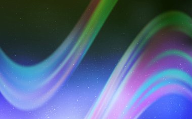 Pembe ışık, uzay yıldız şablonuyla vektör yeşil.