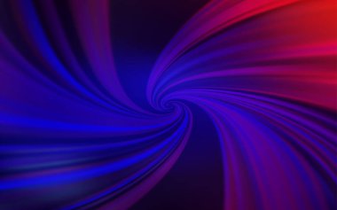 Koyu mavi, kıvrımlı çizgileri olan kırmızı vektör deseni.