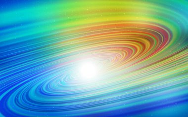 Açık mavi, yeşil vektör şablonu ile uzay yıldızları.