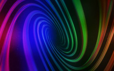 Gökada yıldız ile karanlık çok renkli vektör arka plan.