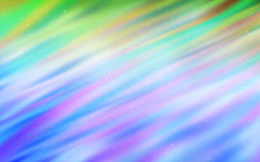 Açık mavi, kozmik yıldızlar ile yeşil vektör düzeni.