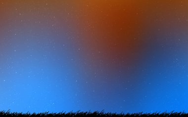 Açık Mavi, Uzay yıldızları ile sarı vektör şablonu.