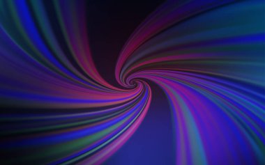 Koyu Pembe, bükülmüş çizgilerle mavi vektör dokusu.