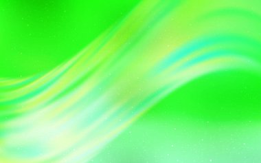 Gece gökyüzü desenle ışık yeşil vektör yıldız.