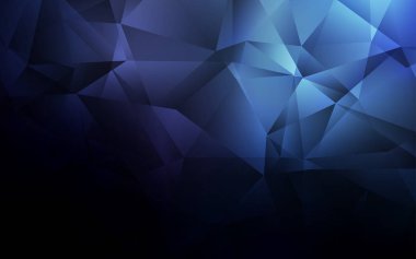 Koyu mavi vektör çokgen arkaplan.