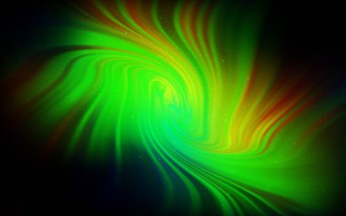 Koyu yeşil, sarı vektör desen gece gökyüzü ile yıldız.