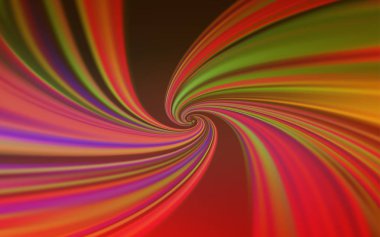 Açık Kırmızı, Eğri çizgilerle sarı vektör arka planı.