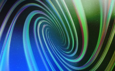 Açık mavi, yeşil vektör şablonu ile uzay yıldızları.