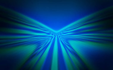 Eğri çizgileri olan koyu mavi vektör arkaplanı.