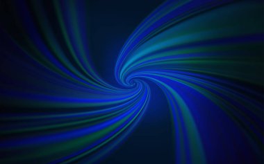 Eğri çizgileri olan koyu mavi vektör deseni.