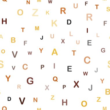 Abc sembolleri ile koyu kırmızı vektör dikişsiz desen.