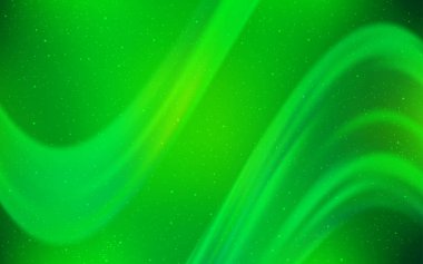 Kozmik Yıldızlar ile açık yeşil vektör düzeni.