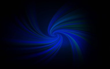 Eğri çizgileri olan koyu mavi vektör arkaplanı.