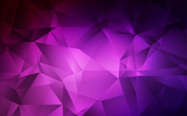 Koyu pembe vektör çokgen desen.