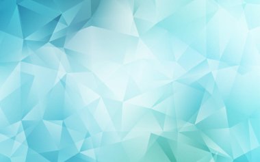 Açık Mavi, Yeşil vektör soyut poligonal arka plan.