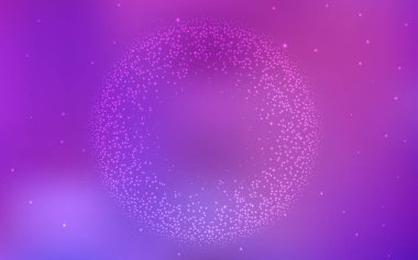 Açık mor, galaksi yıldızları ile pembe vektör arka plan.