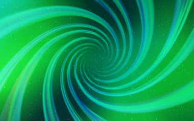 Uzay yıldızları ile açık yeşil vektör şablonu.