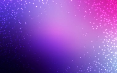 Işık mor, pembe vektör desen gece gökyüzü ile yıldız.