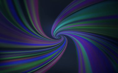 Bükülmüş çizgilerle koyu mavi vektör arkaplanı.