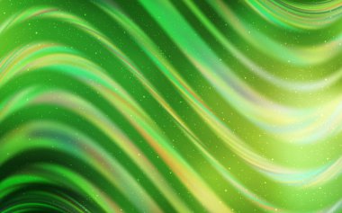 Açık yeşil, sarı vektör desen ile gece gökyüzü yıldız.