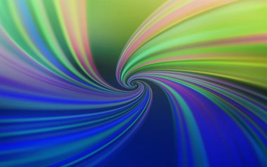 Açık Mavi, bükülmüş çizgilerle yeşil vektör dokusu.