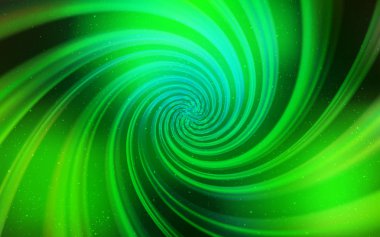 Gece gökyüzü desenle ışık yeşil vektör yıldız.