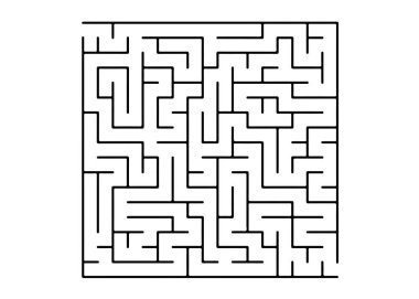 Siyah labirent ile beyaz vektör doku, oyun.