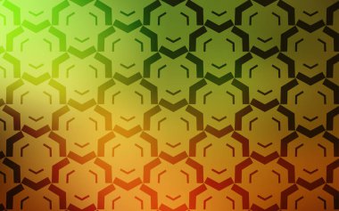 Açık Yeşil, eğri çizgileri olan sarı vektör arkaplanı.