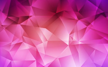 Açık Pembe, Sarı vektör üçgen mozaik şablon.