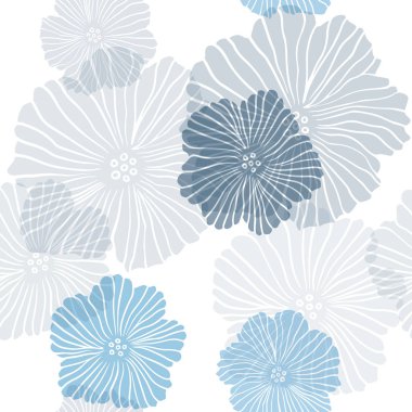 Çiçekli Lacivert vektör dikişsiz zarif duvar kağıdı.