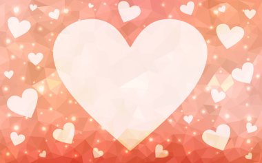 Shining kalpli Açık Kırmızı vektör arka planı.